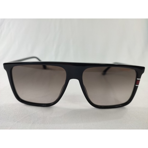 Carrera 172/S 807HA Sunglasses Black Flat Top Square Brown Gradient 58-14-145